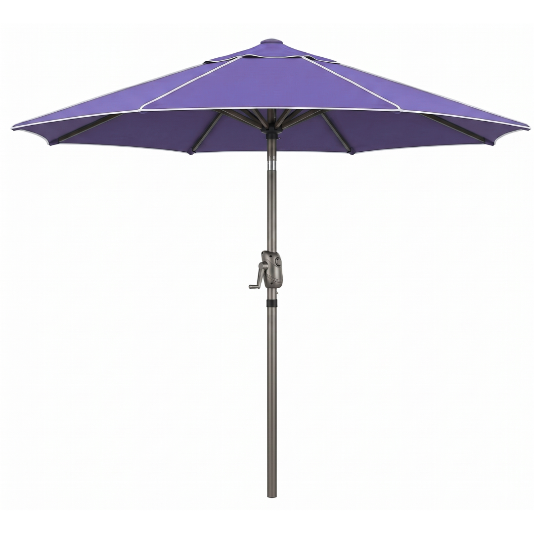 Tilt Crank Market Umbrella for Patio - 7.5 ft with 8-Rib Structure
