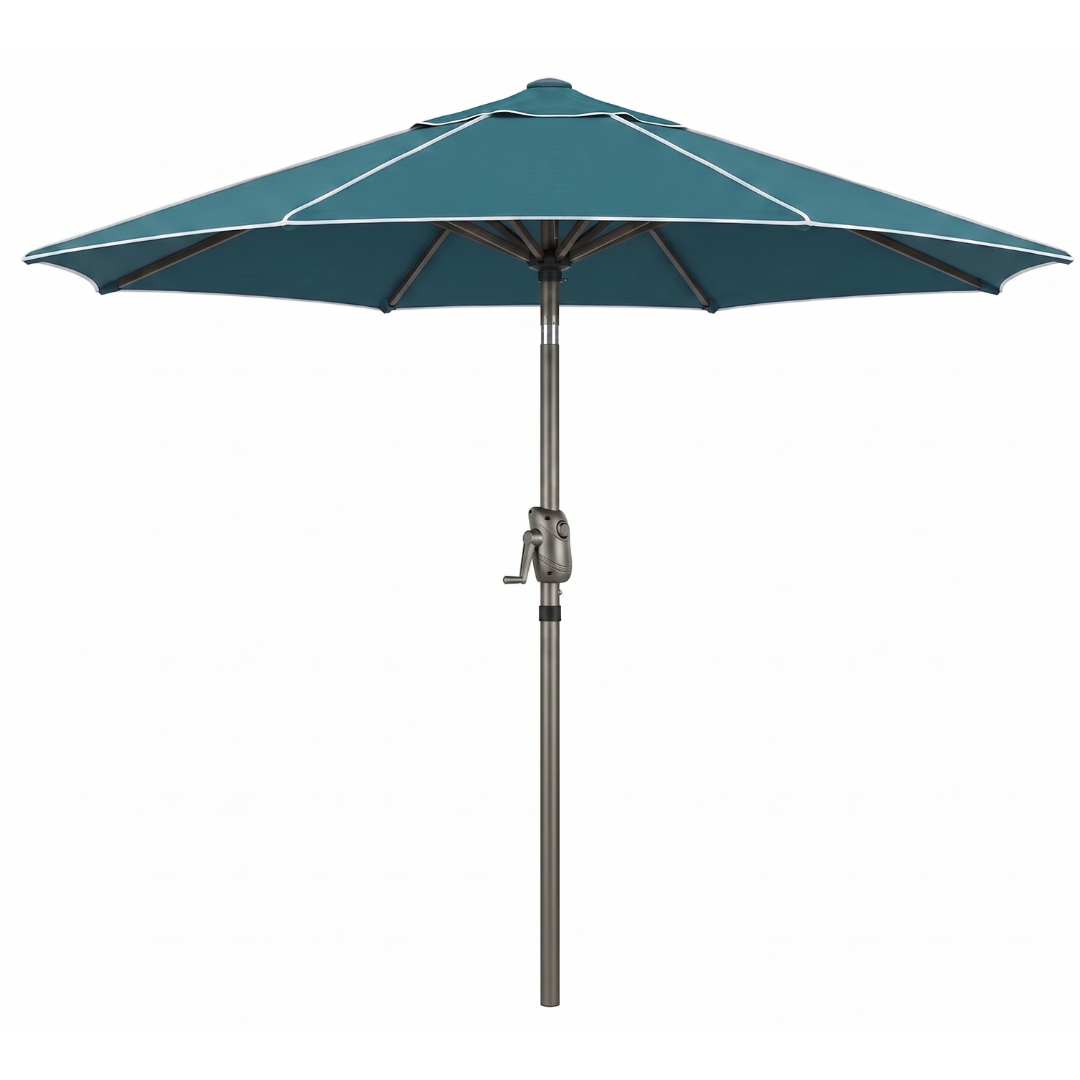 Tilt Crank Market Umbrella for Patio - 7.5 ft with 8-Rib Structure