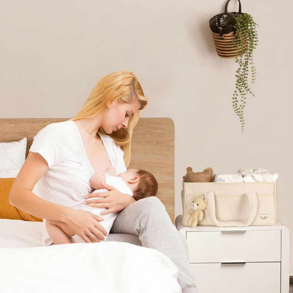 Cozy Baby Essentials Organizer - Plush Diaper Caddy