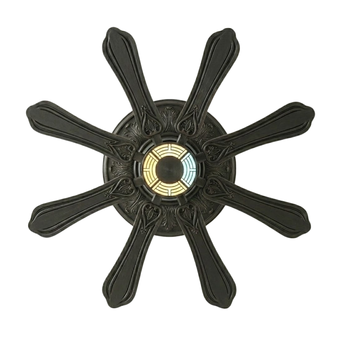 72-Inch Ceiling Fan Featuring Remote Control, 8 Blades, and LED Light