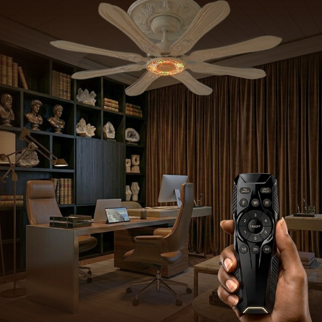 72-Inch Ceiling Fan Featuring Remote Control, 8 Blades, and LED Light