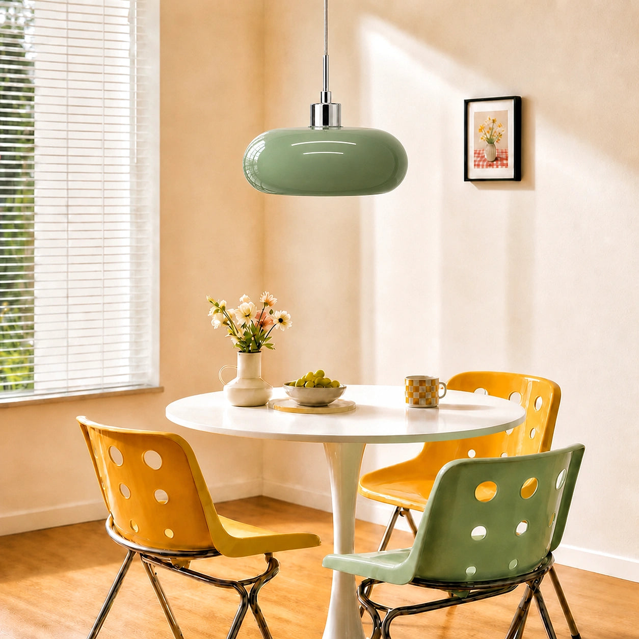 Elegant Geometric Glass Ceiling Fixture with E27 Socket