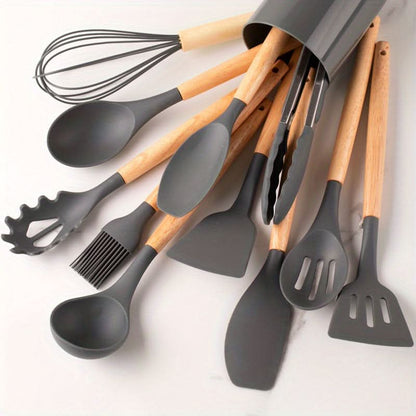 12-Piece Premium Silicone Kitchen Tools Collection