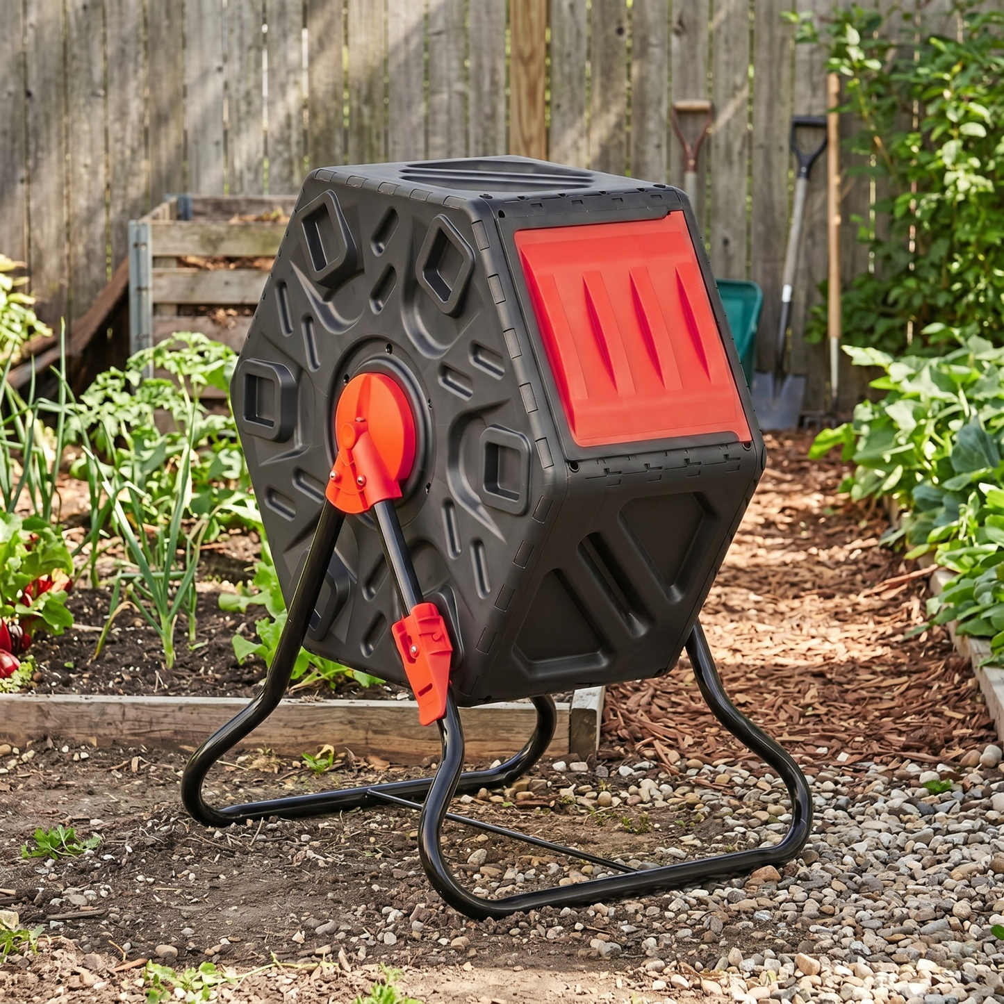 Compost Tumbler for Home Use - 75L Rotating Single Chamber