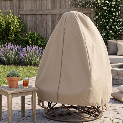 Outdoor Egg Chair Cover 75 x 45 Inches with PVC Coating