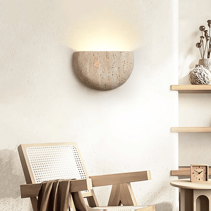 Elegant Upward Light Stone Wall Fixture for Modern Homes