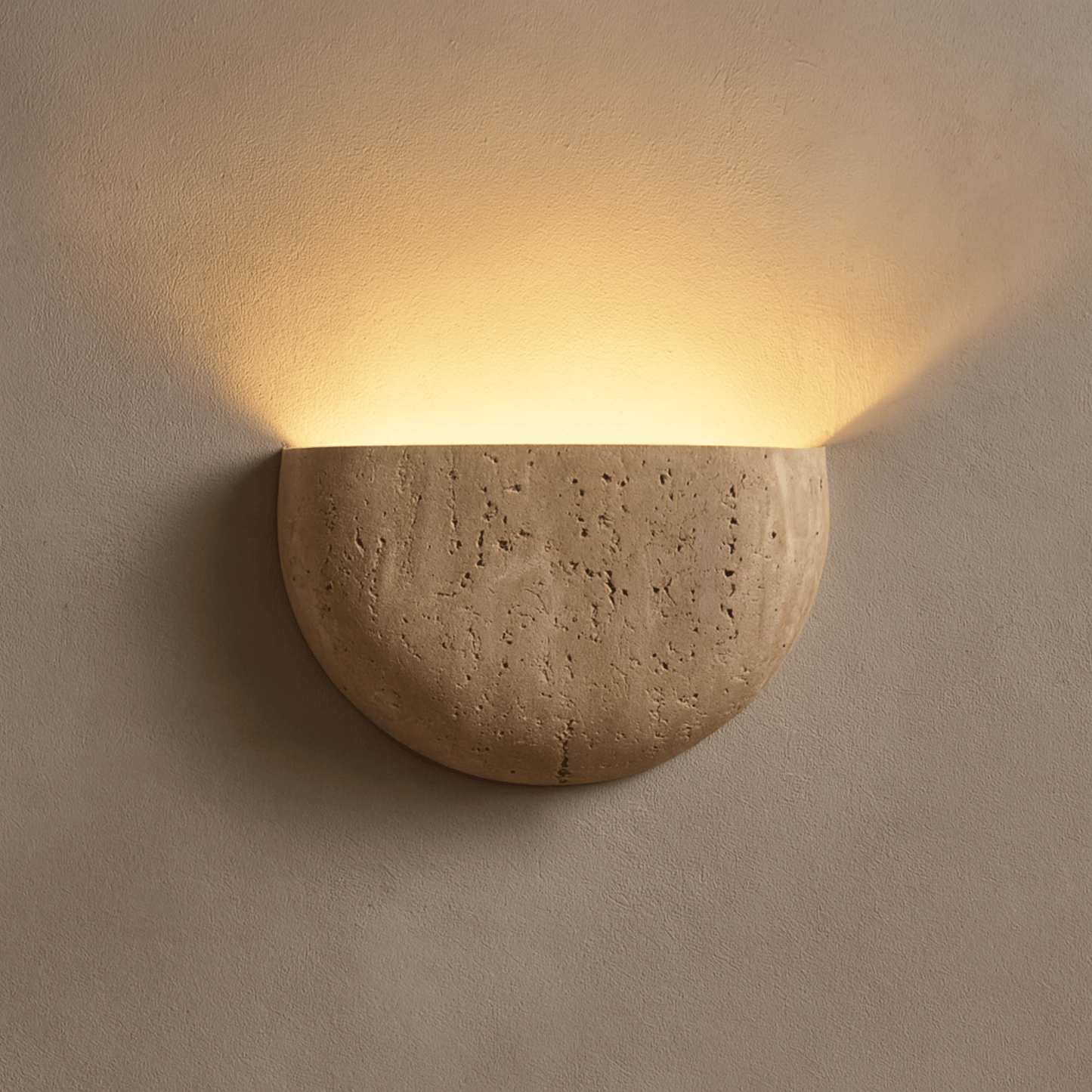 Elegant Upward Light Stone Wall Fixture for Modern Homes
