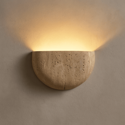 Elegant Upward Light Stone Wall Fixture for Modern Homes