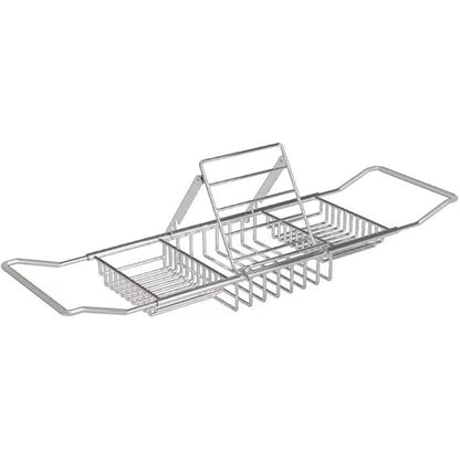 Expandable Bath Tray in Elegant Stainless Steel