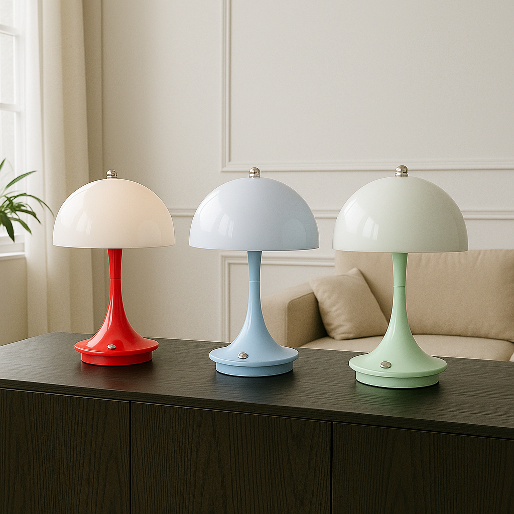 Chic Portable Table Lamp with Elegant Glow