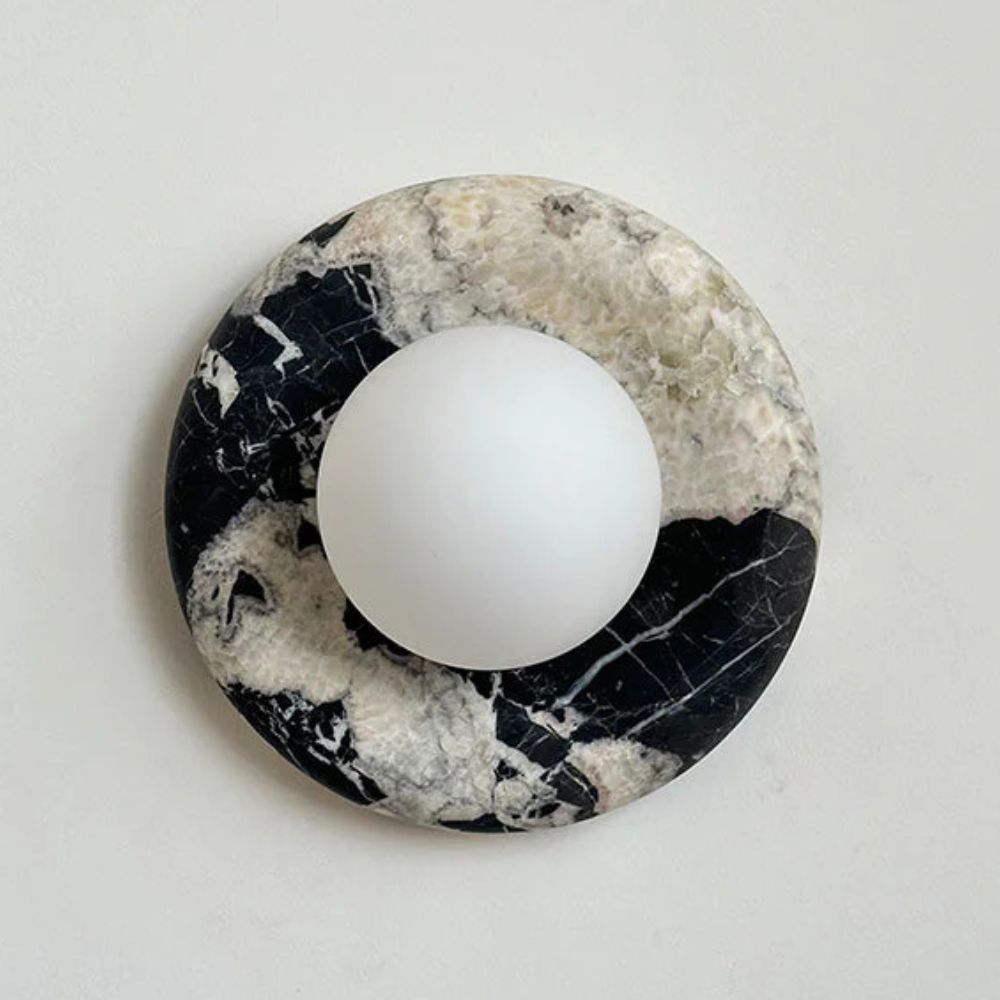Chic LED Wall Sconce with Marble Accent - Stylish Lighting