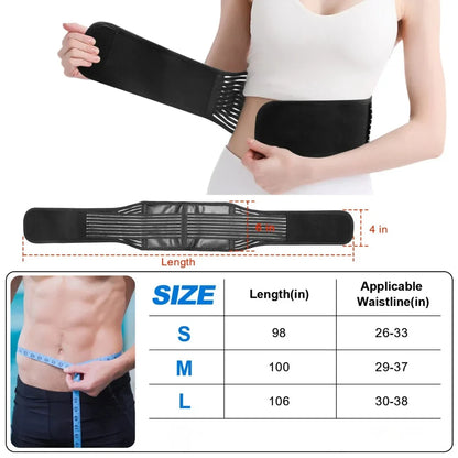 Waist Support Belt with Magnetic Self-Heating Features