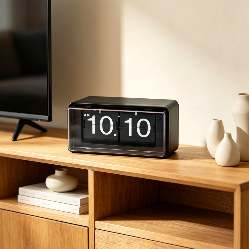 Classic Page Turning Clock with Automatic Time Update