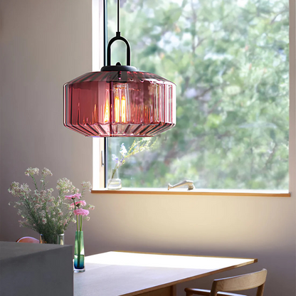 Vintage-Inspired Glass Hanging Light Fixture