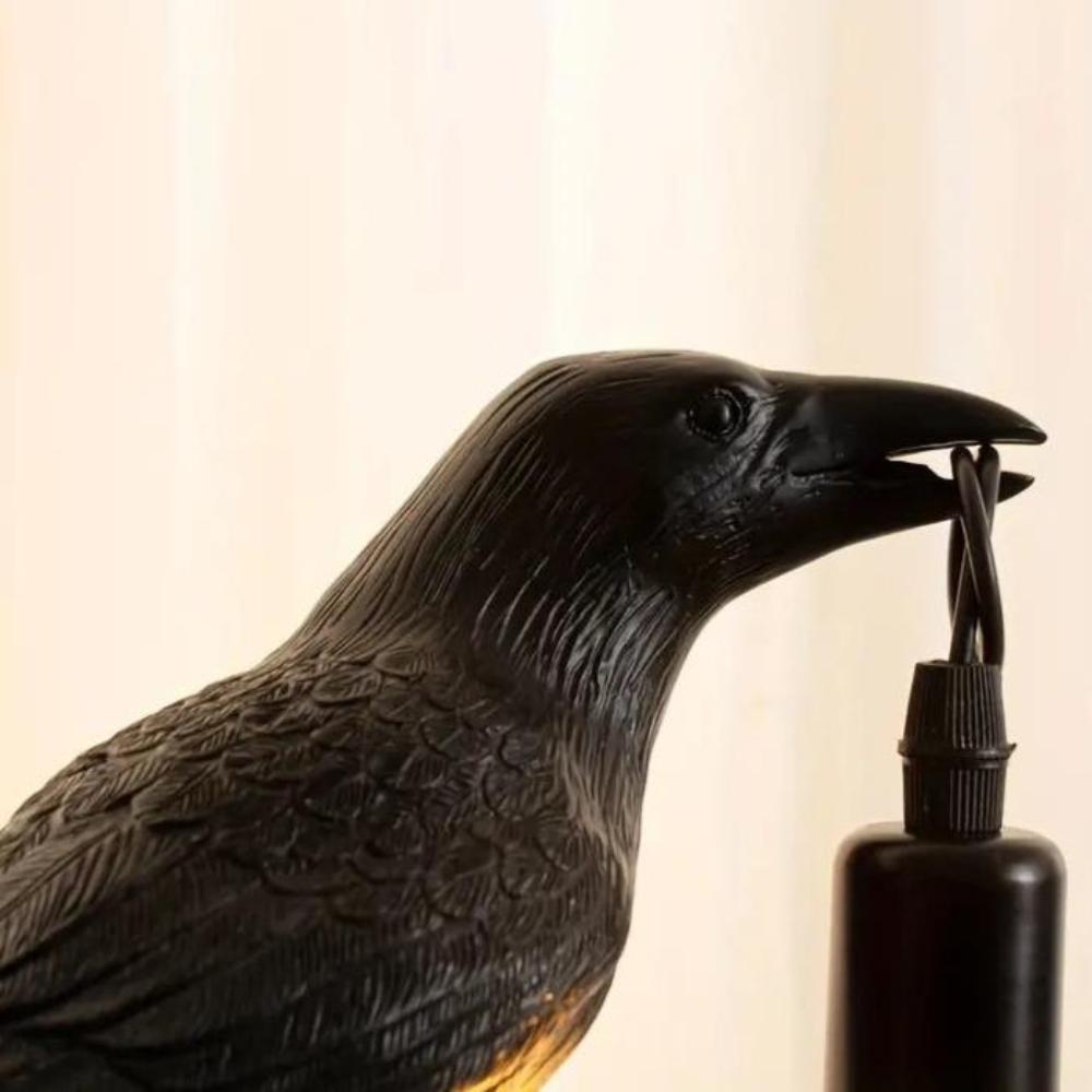 Mystic Raven Table Lamp for Enchanting Home Decor