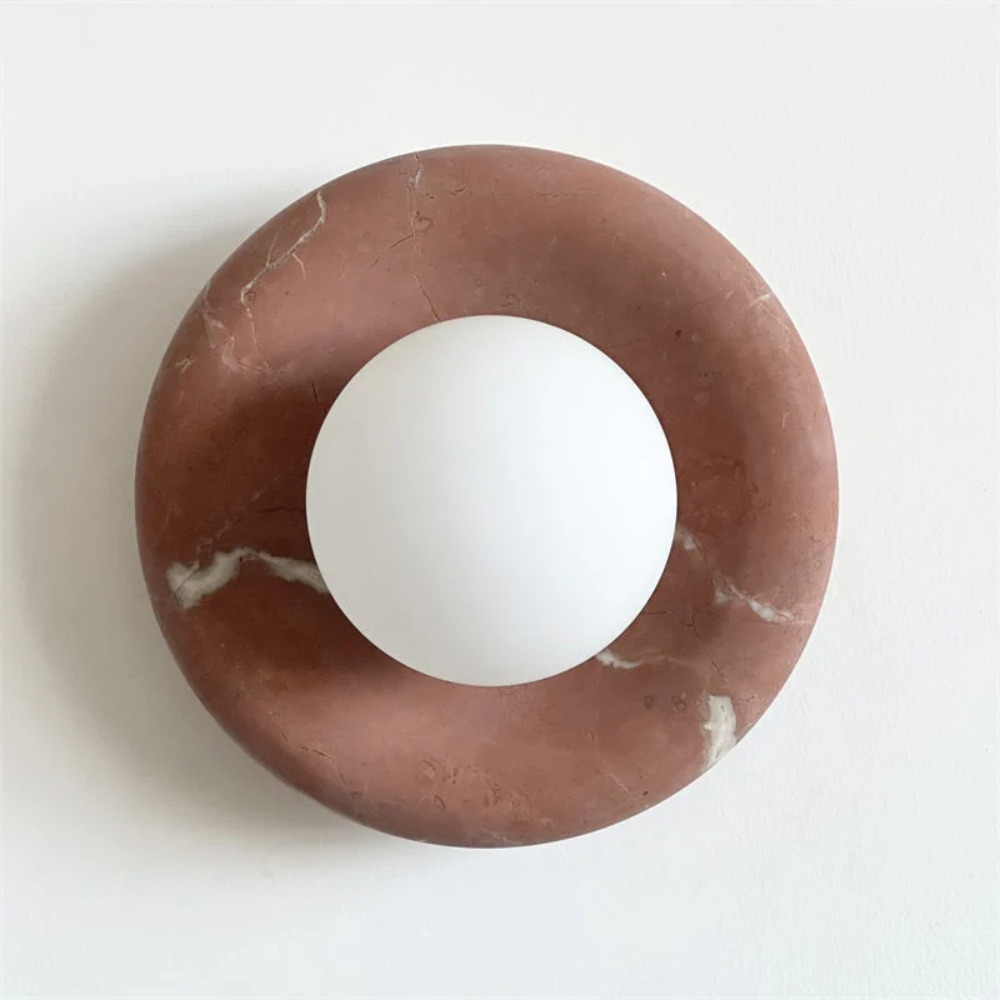 Chic LED Wall Sconce with Marble Accent - Stylish Lighting
