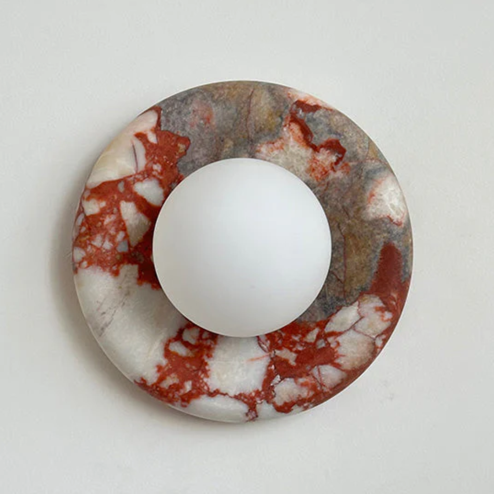 Chic LED Wall Sconce with Marble Accent - Stylish Lighting