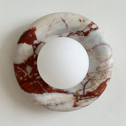 Chic LED Wall Sconce with Marble Accent - Stylish Lighting