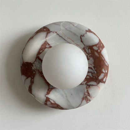 Chic LED Wall Sconce with Marble Accent - Stylish Lighting