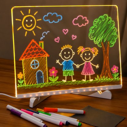 GlowArt Kids' Writing Pad - Eco-Friendly LED Drawing Board