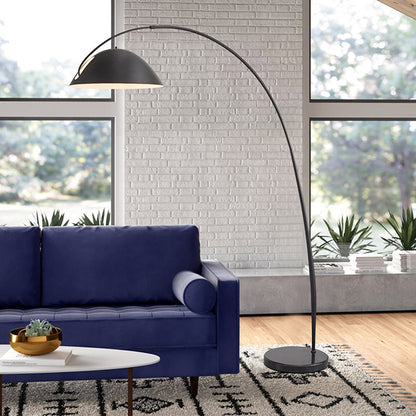 Elegant Arc Floor Lamp with Sleek Black Finish