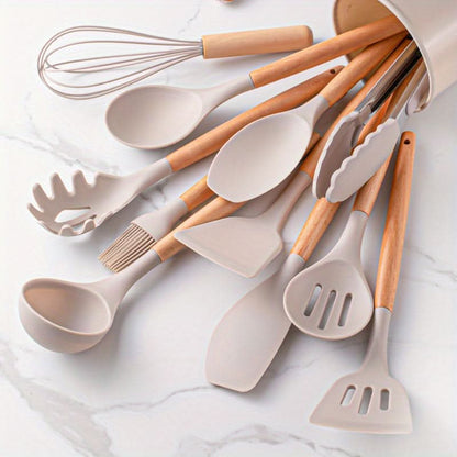 12-Piece Premium Silicone Kitchen Tools Collection