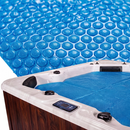 16 Mil Bubble Heat Retention Blanket for 7x7 ft Hot Tub Solar Cover