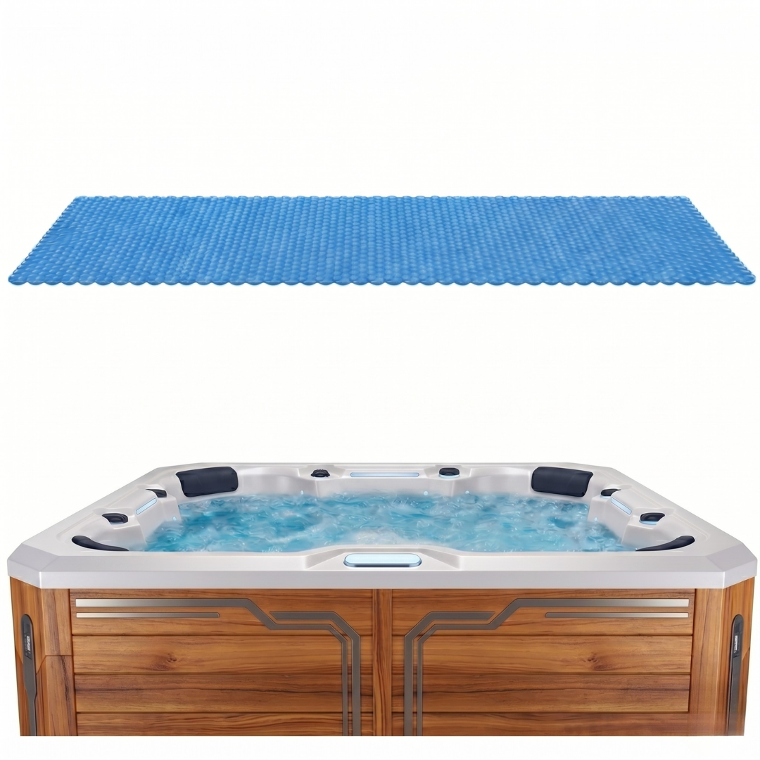 16 Mil Bubble Heat Retention Blanket for 7x7 ft Hot Tub Solar Cover