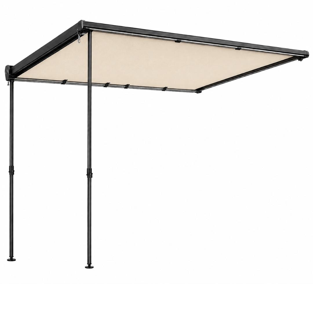 Adjustable Aluminum Pole Vehicle Side Awning - 8.2 x 6.5 ft
