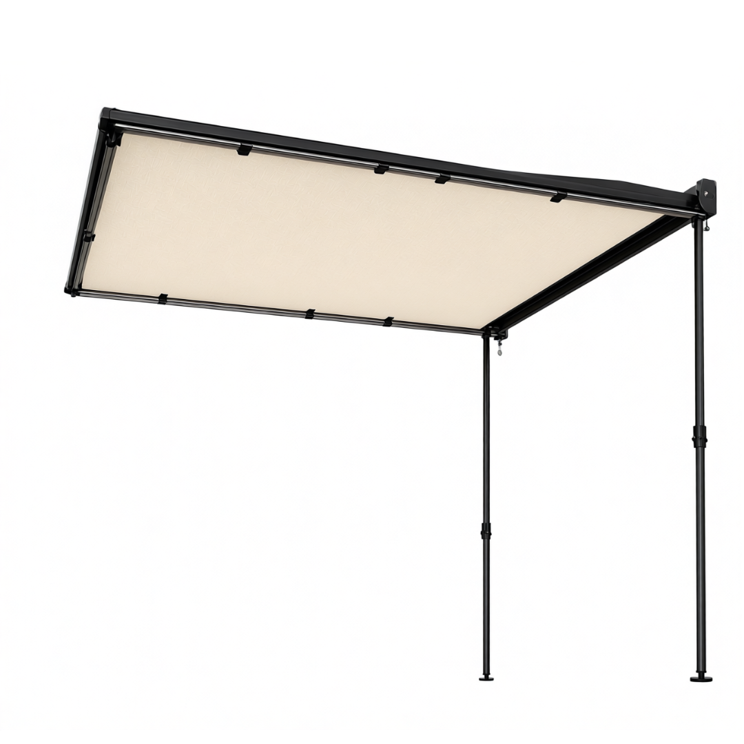 Adjustable Aluminum Pole Vehicle Side Awning - 8.2 x 6.5 ft