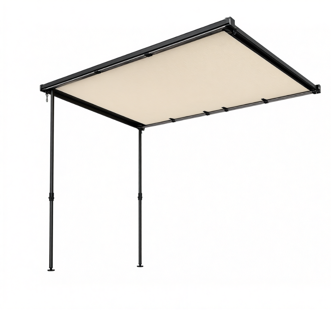 Adjustable Aluminum Pole Vehicle Side Awning - 8.2 x 6.5 ft