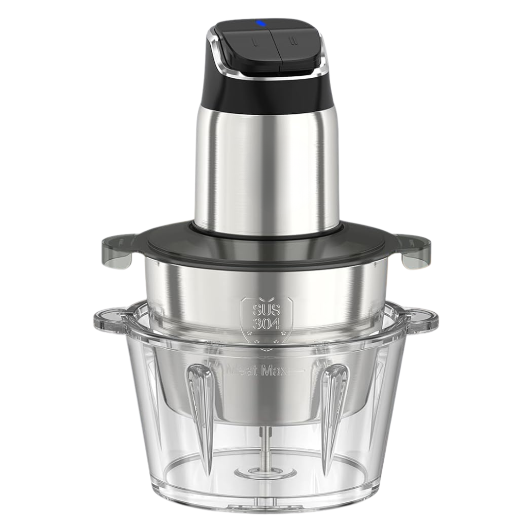 Food Processor 8-Cup Capacity with Two Bowls and Speed Adjustment