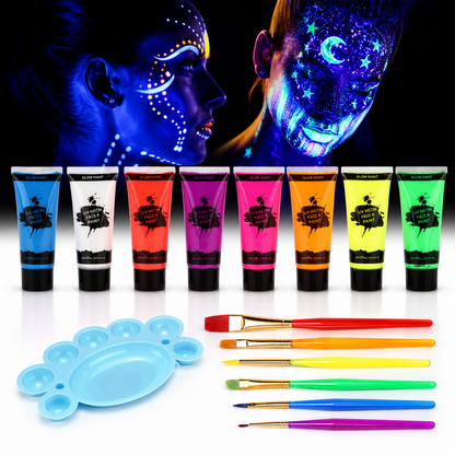 Vibrant UV Body Art Kit for Unforgettable Events