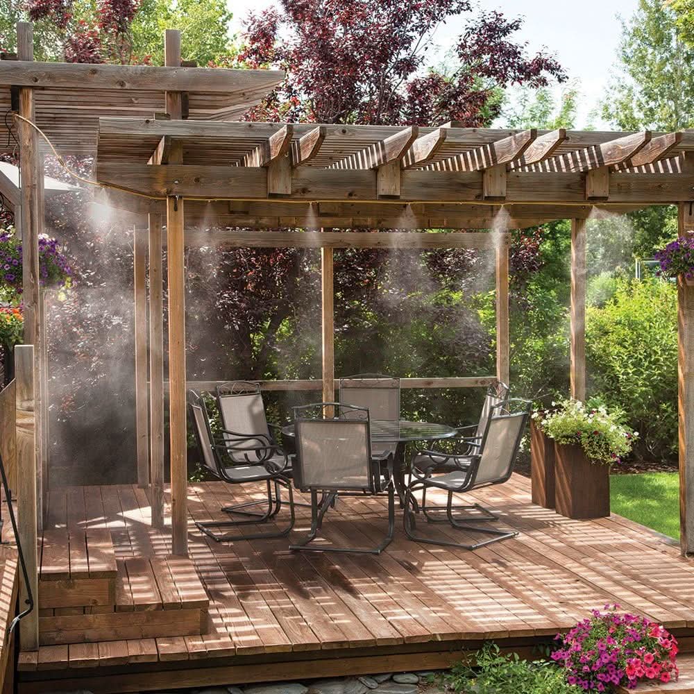 Effortless Garden Mist System for Ultimate Outdoor Coolness