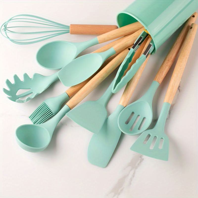 12-Piece Premium Silicone Kitchen Tools Collection
