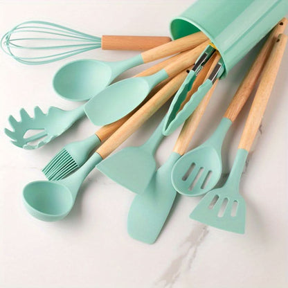 12-Piece Premium Silicone Kitchen Tools Collection