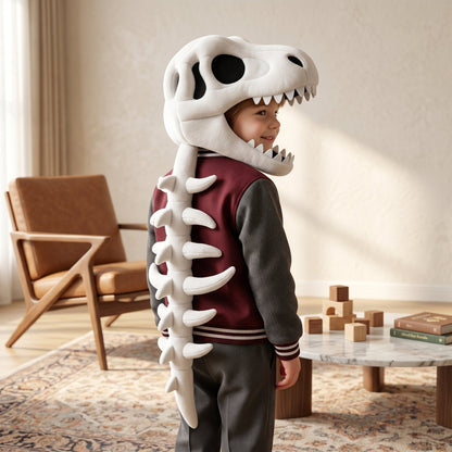 Baby Hoodie in Dinosaur Plush Design