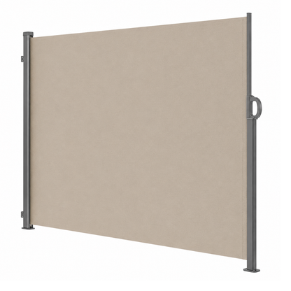 Aluminum Privacy Screen Retractable Side Awning 88 x 138 Inches