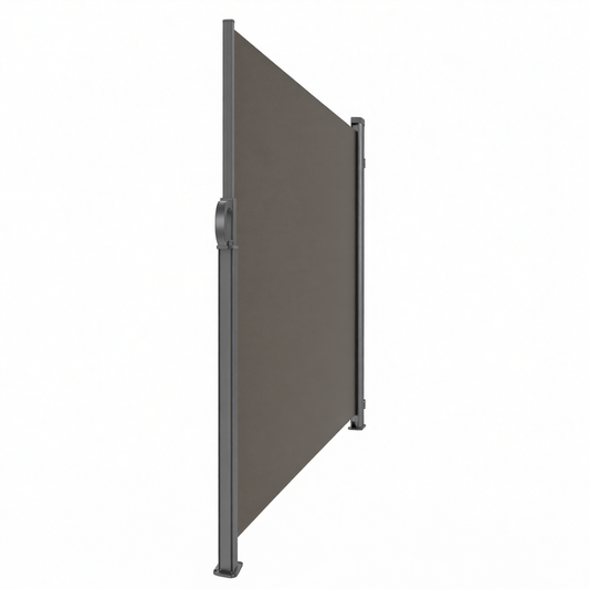 Aluminum Privacy Screen Retractable Side Awning 88 x 138 Inches
