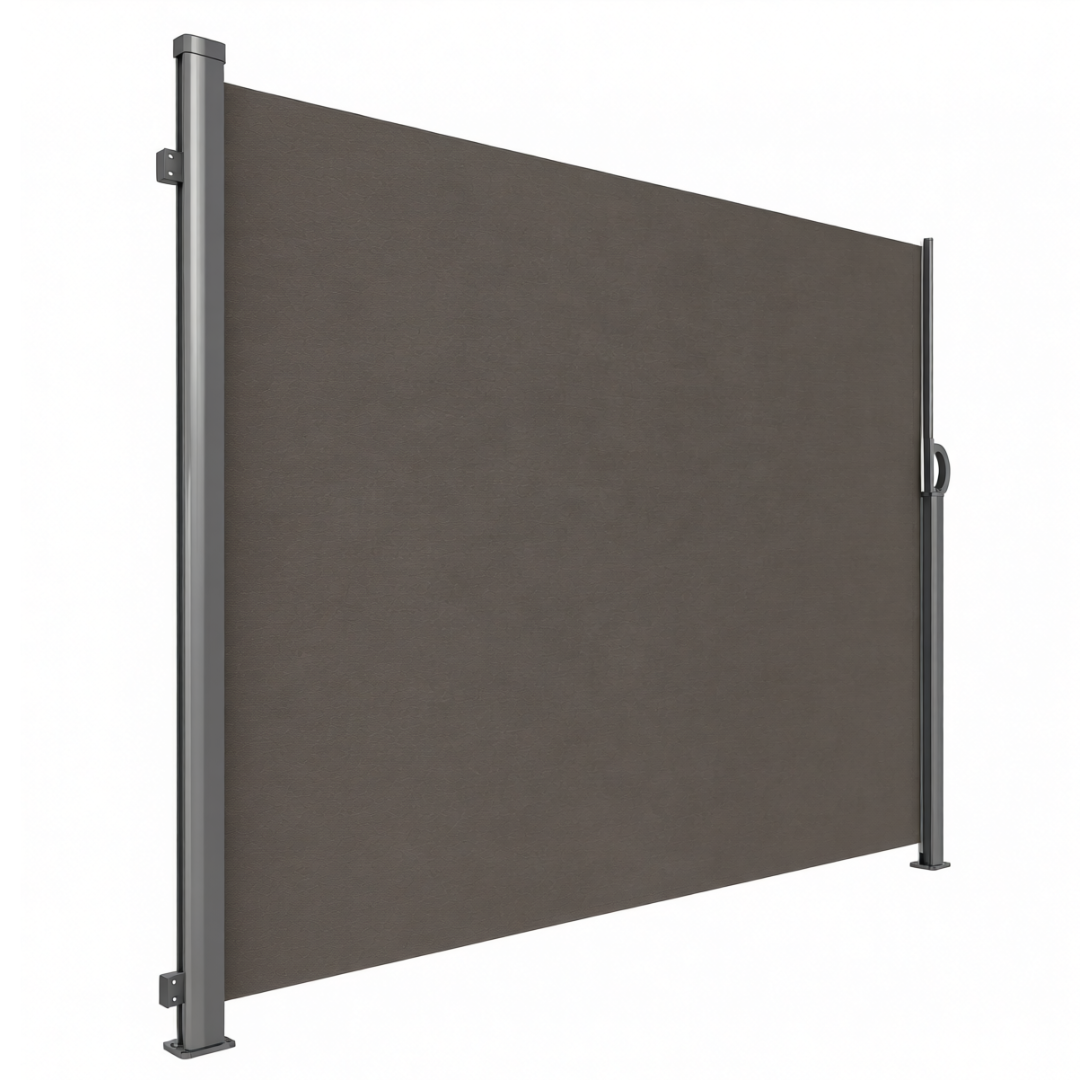 Aluminum Privacy Screen Retractable Side Awning 88 x 138 Inches