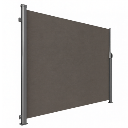 Aluminum Privacy Screen Retractable Side Awning 88 x 138 Inches