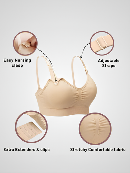 Nursing Bra with Seamless Design for Comfortable Feeding