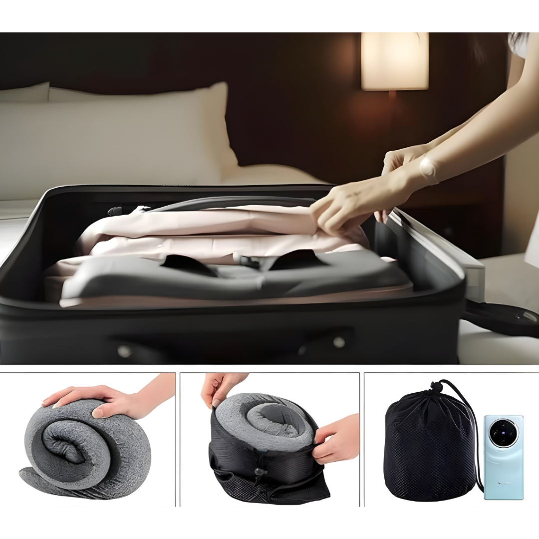 Neck Pillow for Travel with Memory Foam Comfort