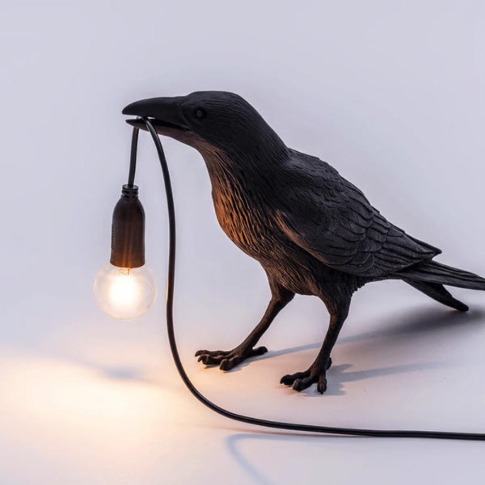 Mystic Raven Table Lamp for Enchanting Home Decor