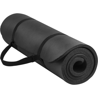 Thick Exercise Mat with Strap – Non-Slip Yoga Surface
