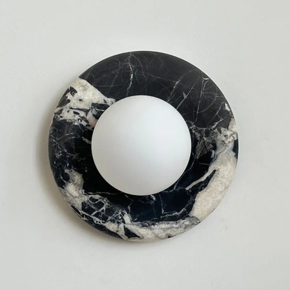 Chic LED Wall Sconce with Marble Accent - Stylish Lighting