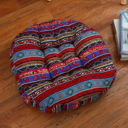 Vibrant Round Cotton Floor Seat Cushion for Cozy Living