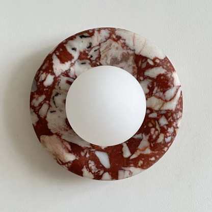 Chic LED Wall Sconce with Marble Accent - Stylish Lighting