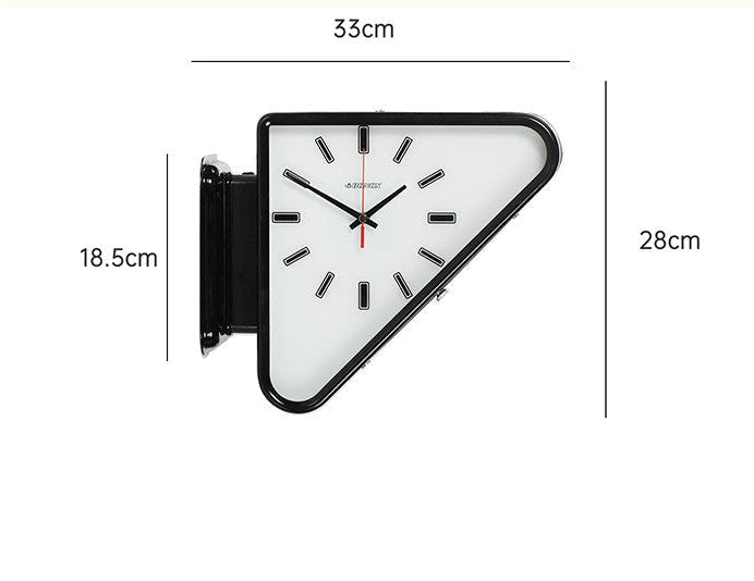Elegant Dual-Sided Geometric Wall Clock for Modern Spaces