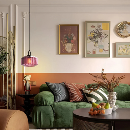 Vintage-Inspired Glass Hanging Light Fixture